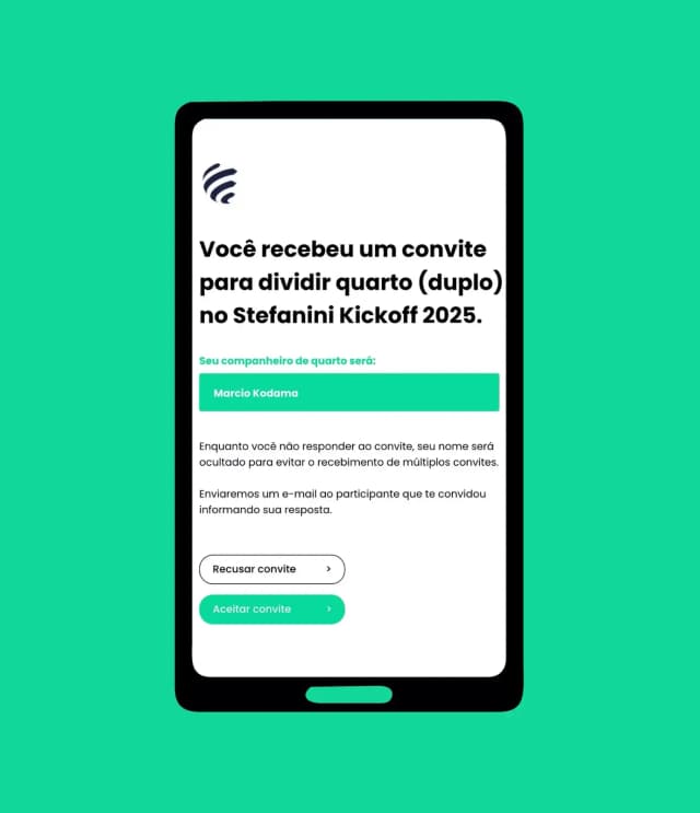 API e Integração — Match de quartos Stefanini Kickoff 2025