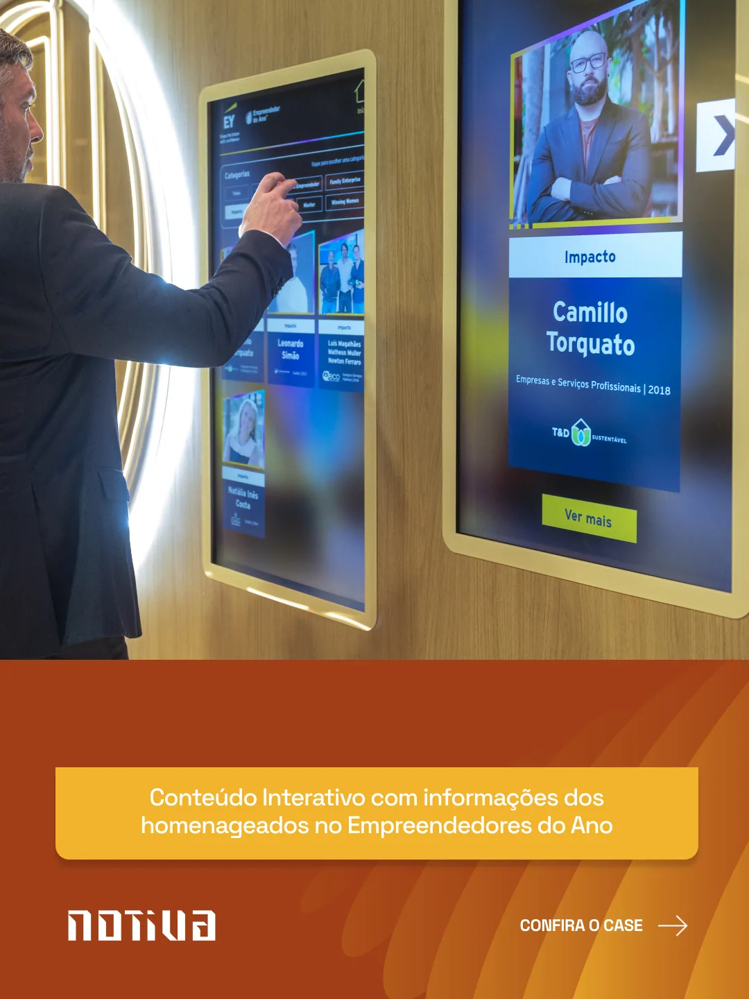 Conteúdo interativo e vinhetas — EY Empreendedor do Ano