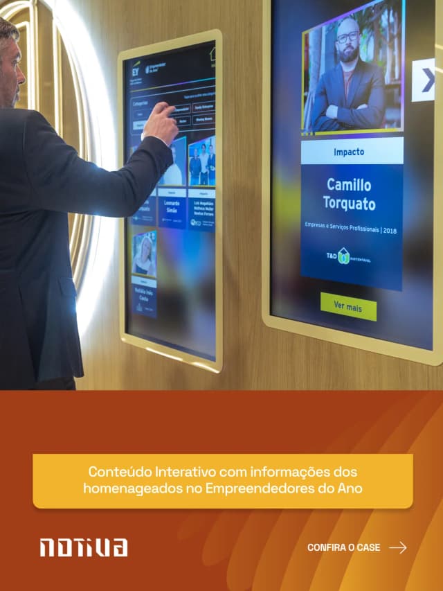Conteúdo interativo e vinhetas — EY Empreendedor do Ano