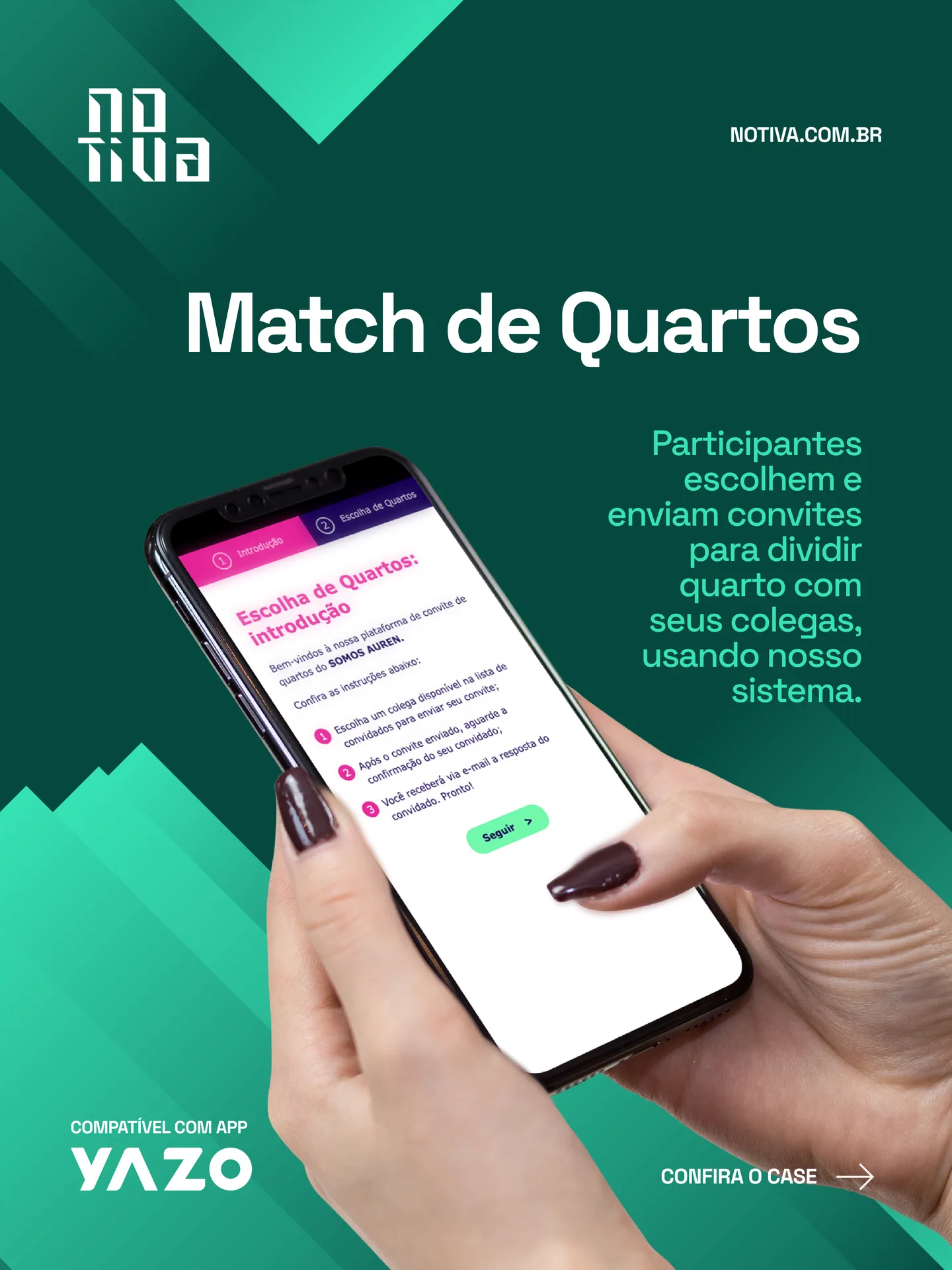 Match de Quartos — funcionalidade para viagens e convenções