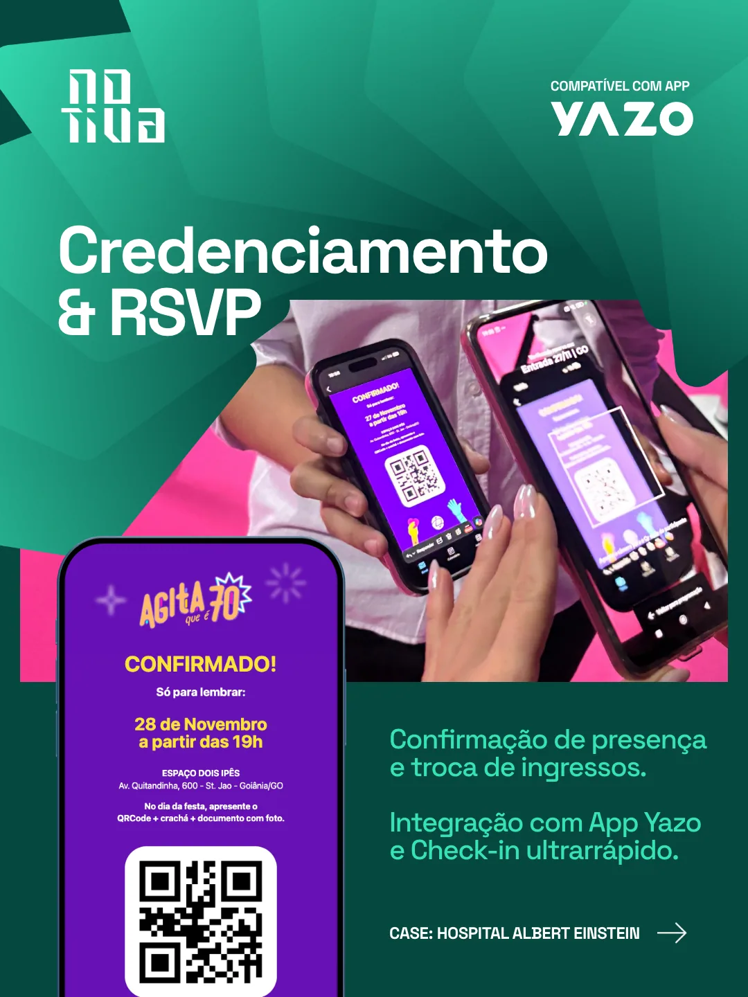 Credenciamento e RSVP — Einstein "Agita 70"