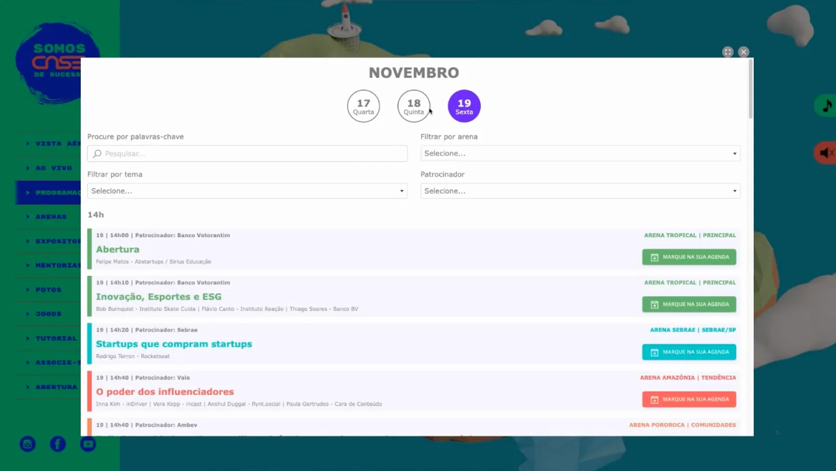 Agenda Dinâmica - Evento Online — CASE 2021 (Abstartups)