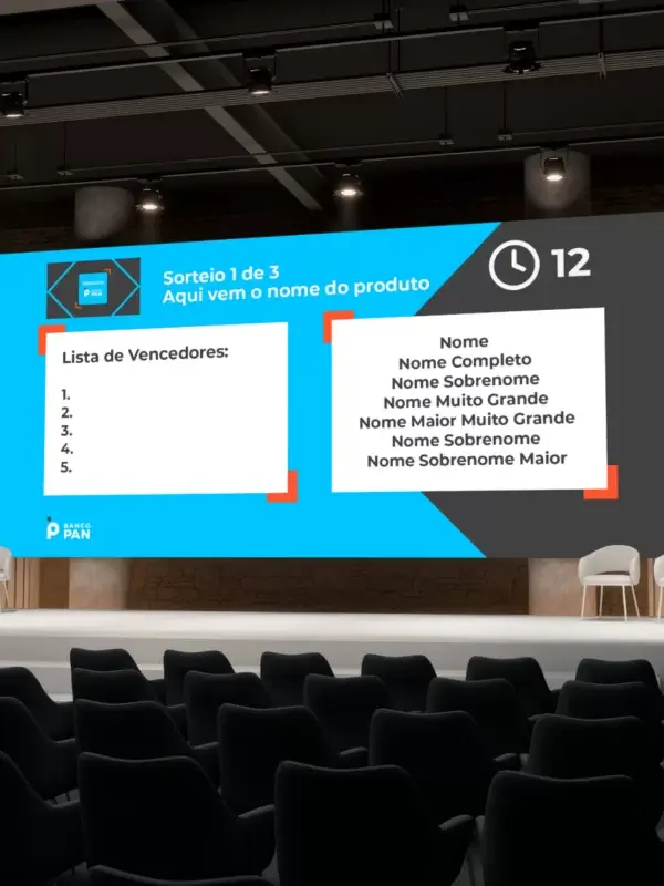 Sorteador online Banco Pan